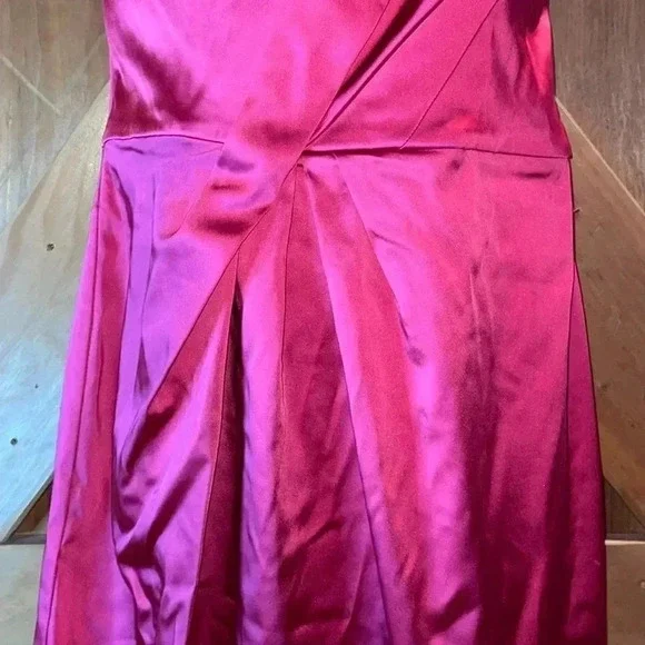 WHBM Burgundy Dress-10 - Picture 3 of 7